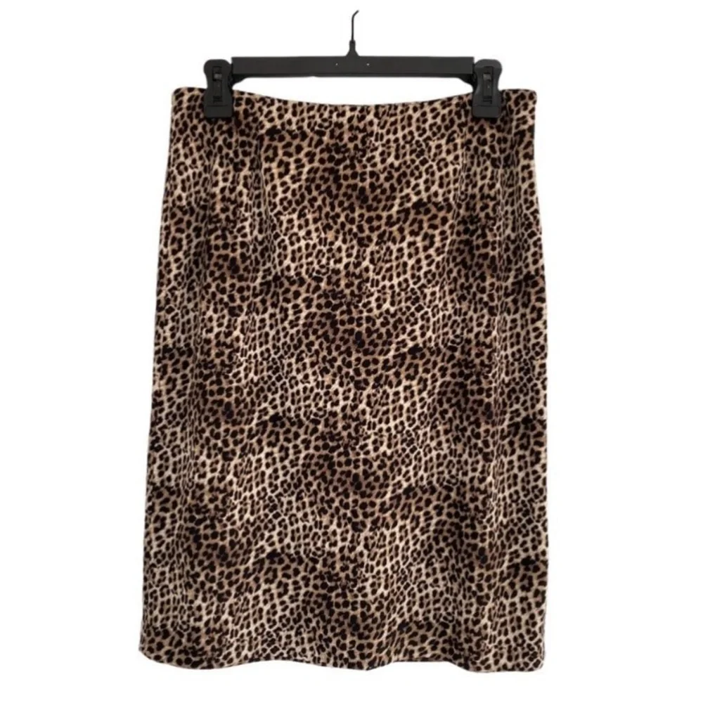 Alfani Women’s Cheetah Print Pencil Skirt Size 8 90s Y2K Edgy Streetwear